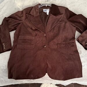 DG2 Brown, Velvety Cotton Blazer